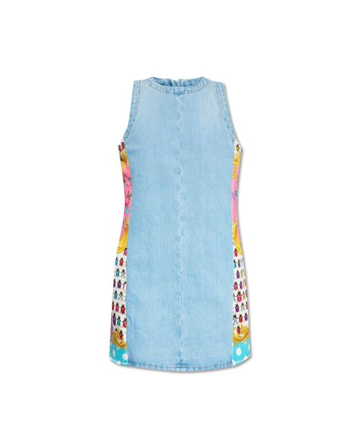 Versace Blue Denim Dress From La Vacanza Collection