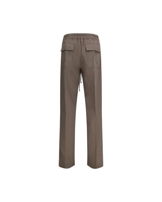 Rick Owens Brown Viscose Casual Pants for men