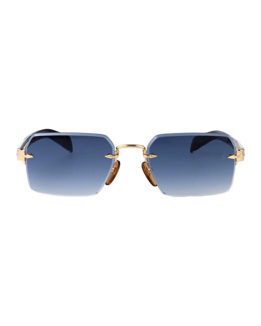 David Beckham Blue Sunglasses Db 7109/S Rhl for men