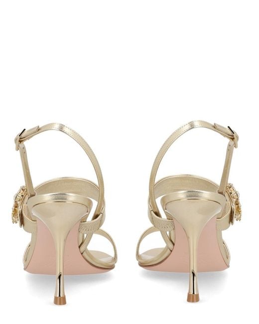 Roger Vivier Metallic Leather Sandal Efflorescence