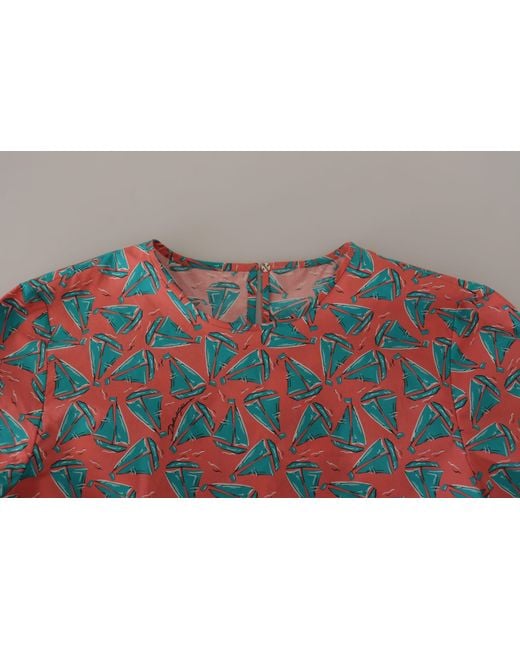 Dolce & Gabbana Black Sail Boat Print Cotton T-Shirt