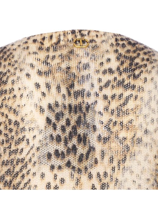Twinset Natural Leopard Sweater