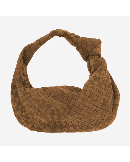 Bottega Veneta Brown Shoulder Bag Jodie Suede Calfskin