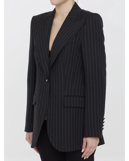 Dolce & Gabbana Black Pinstripe Jacket