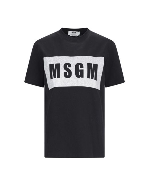 MSGM Black Logo T-shirt