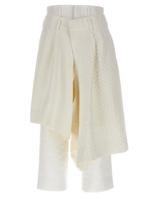 Junya Watanabe White Layered Bermuda Shorts for men