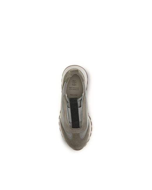 Brunello Cucinelli Gray Polyester Sneakers