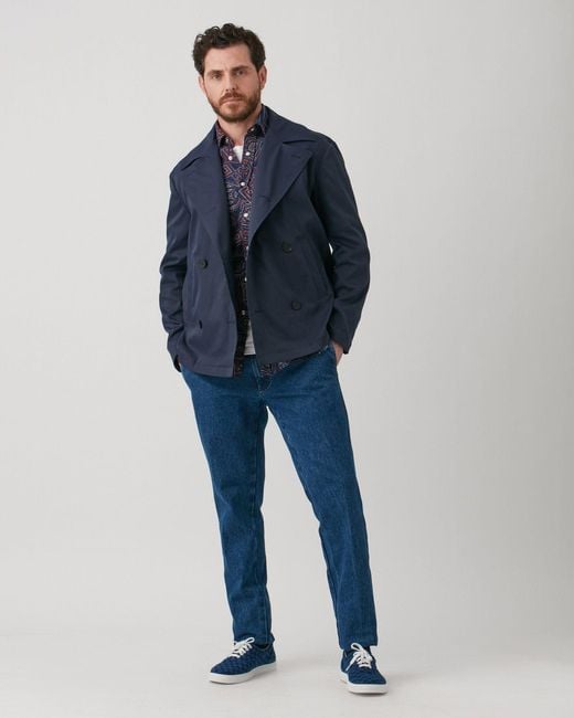 Doppiaa Blue Aalbina Waterproof Peacoat for men