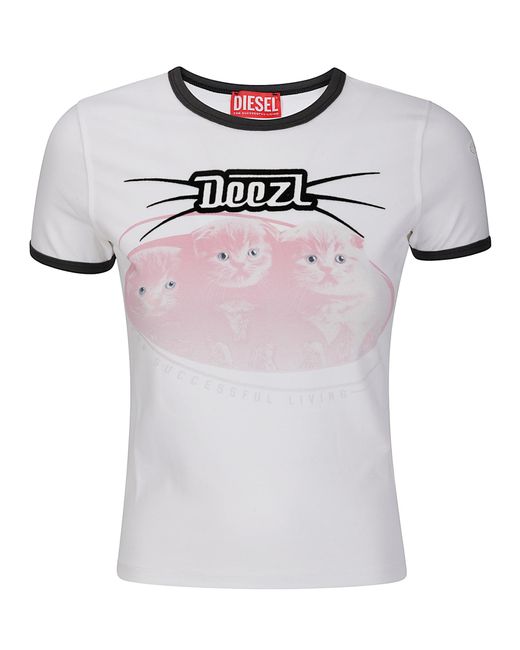 DIESEL White T-Uncuties-Long-R13