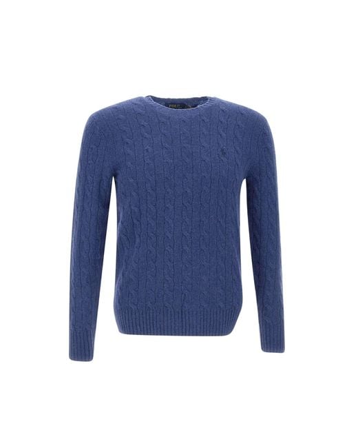 Polo Ralph Lauren Blue Wool And Cashmere Sweater for men