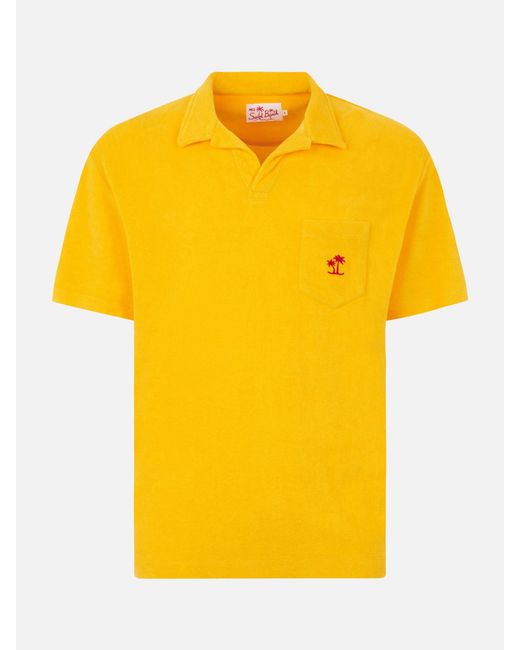 Mc2 Saint Barth Yellow Terry Polo Shirt for men