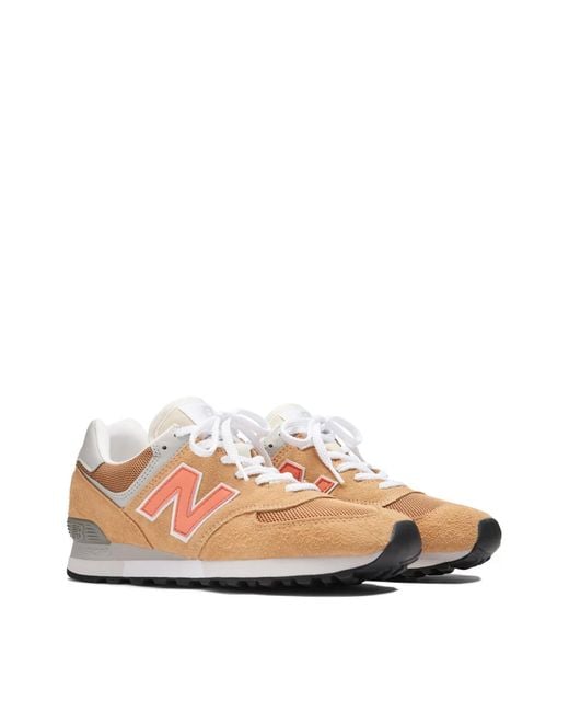New Balance White 576 Made Uk Latte Sneakers Shoes for men