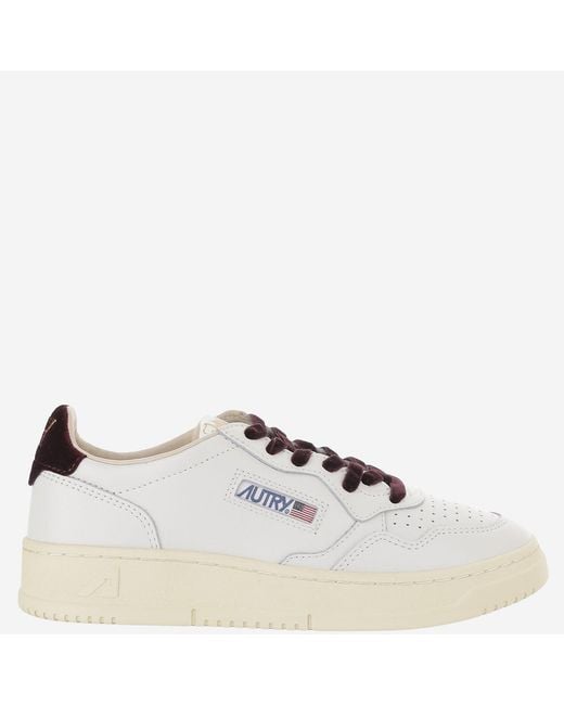 Autry White Leather Sneakers Medalist Low Cow Trainers