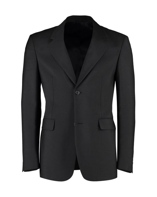 Prada Black Notched Lapel Blazer for men