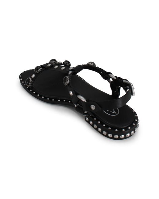 Ash Black Flat Shoes Leather