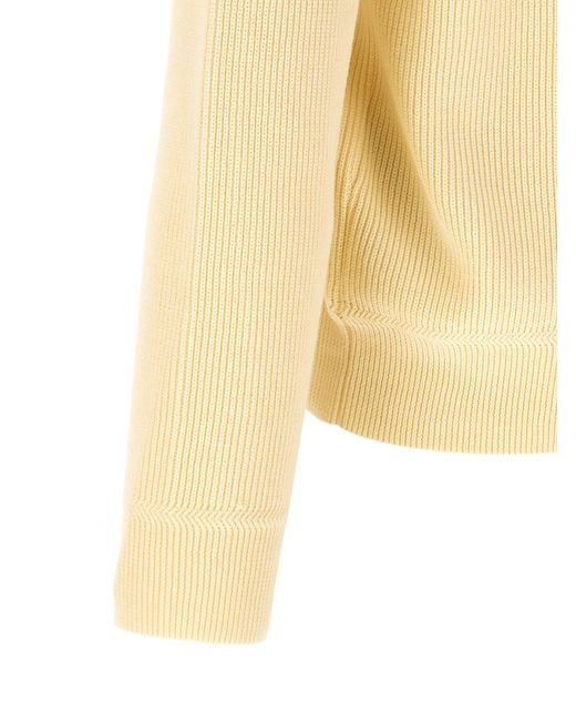 Stone Island Natural Ribbed Cotton Sweater for men