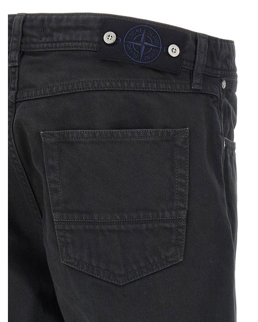 Stone Island Gray Denim Cotton Jeans for men