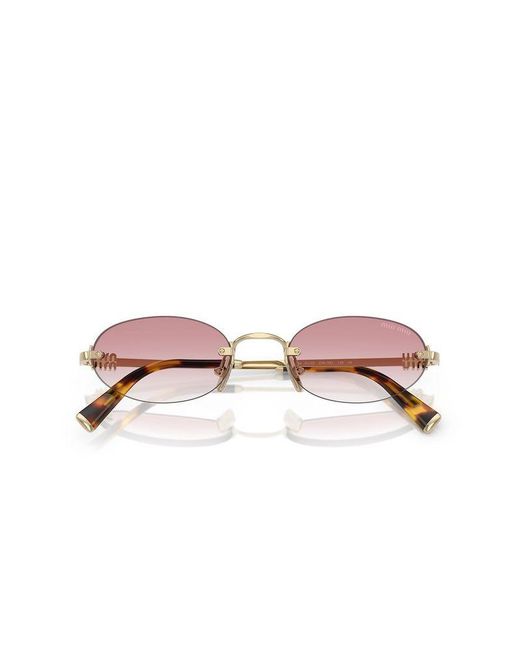 Miu Miu Metallic Miu Sunglasses- Metal Eyewear