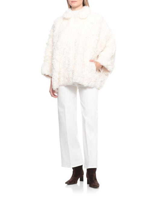 VALENTINI 1972 White Synthetic Fur Coat