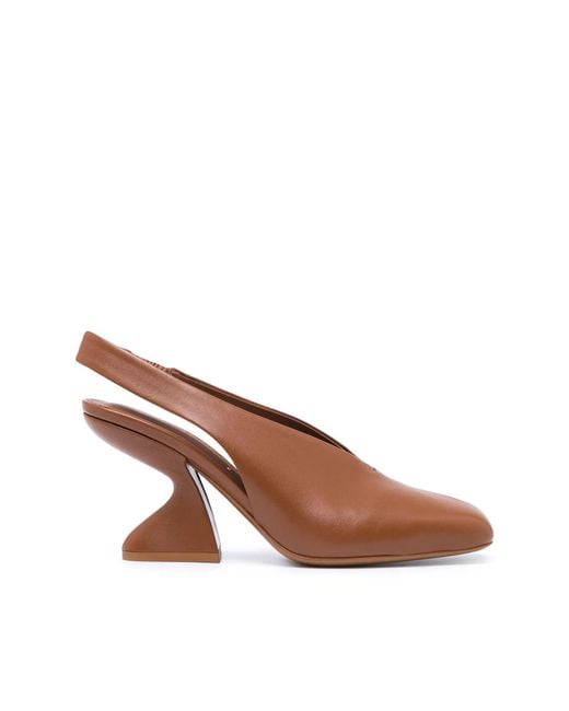 Ferragamo Brown Ladies Heels, Us
