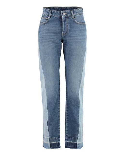 Stella McCartney Blue 5-Pocket Straight-Leg Jeans