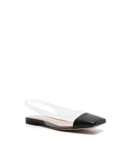 Gianvito Rossi Black Plexiglass Slides Shoe