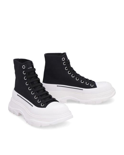 Alexander McQueen Black Treadslick High Top Sneakers