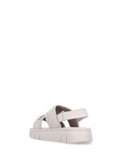 Mou White Bounce Sandals