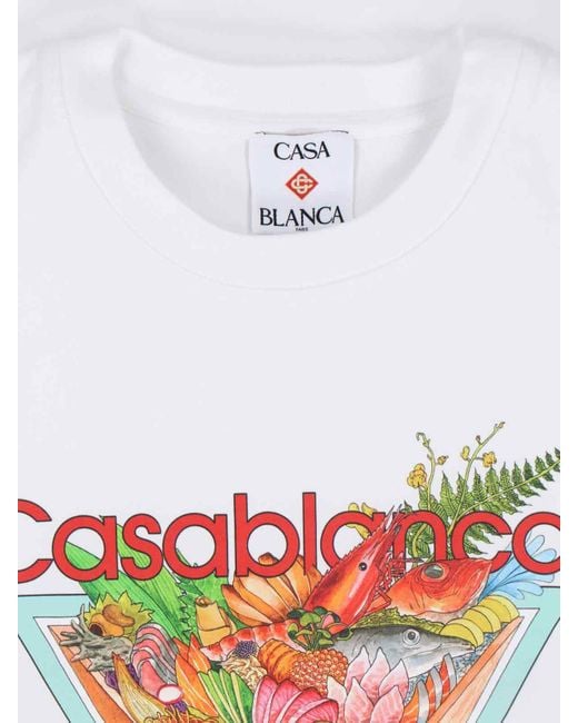 Casablanca White T-Shirt “Tennis Club Icon” for men