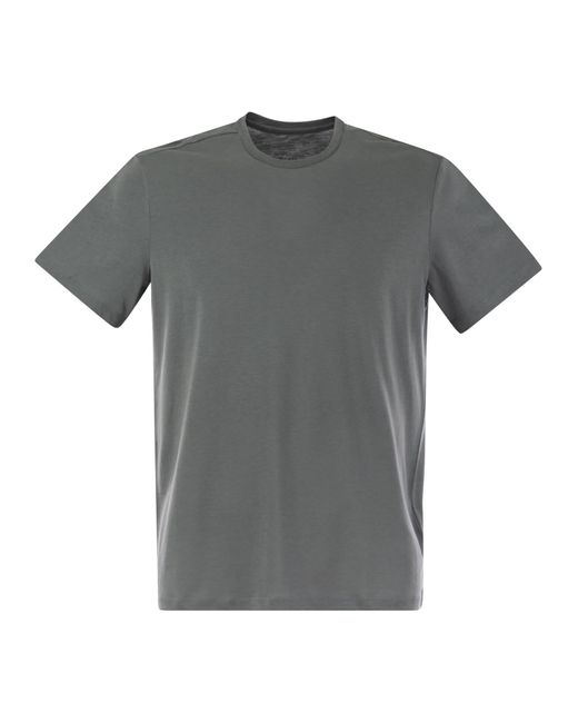 Majestic Filatures Gray Short-Sleeved T-Shirt for men