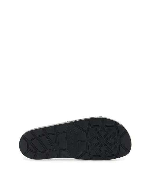 Off-White c/o Virgil Abloh Black Rubber Slides For Left And Right for men