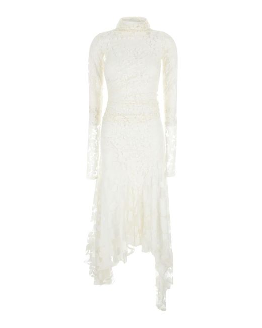 Philosophy Di Lorenzo Serafini White Longuette Asymmetric Dress