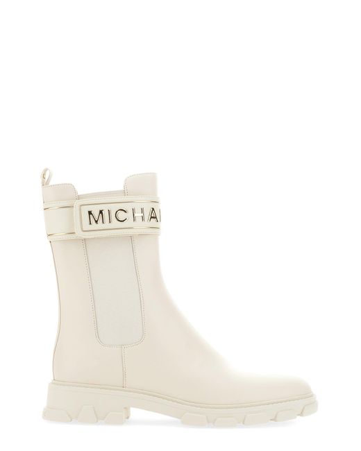 Michael Kors Leather Chelsea Boot in White | Lyst