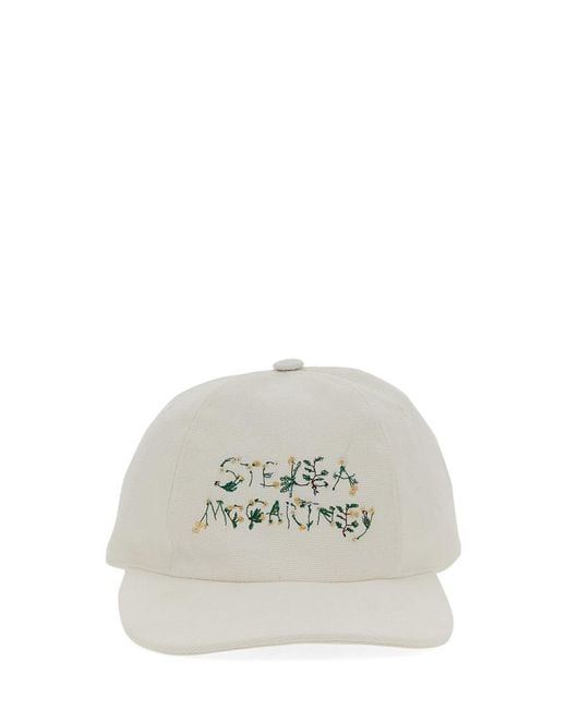 Stella McCartney White Baseball Cap Cotton Hat