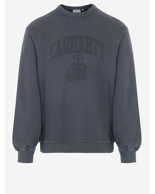 Carhartt Blue Cotton Sweatshirt With Logo Sweatshirts for men