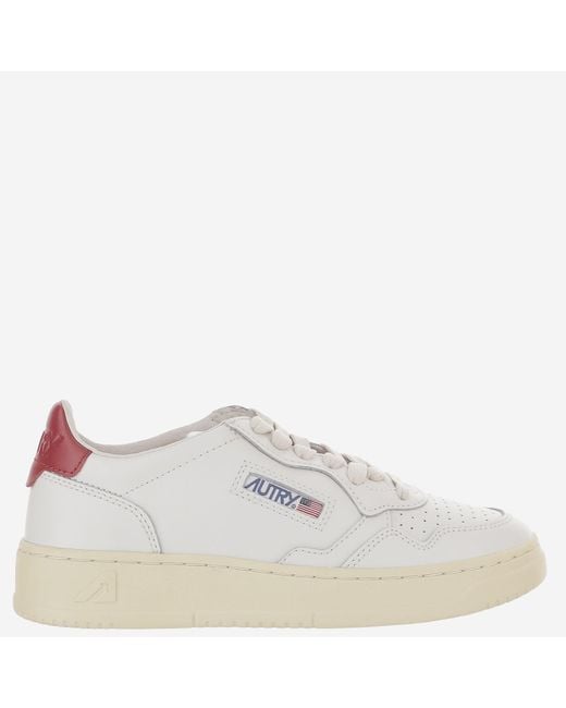 Autry White Sneakers Medalist Low Leather Trainers