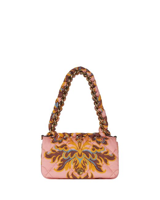 Etro Pink Printed Medium Bond Bag