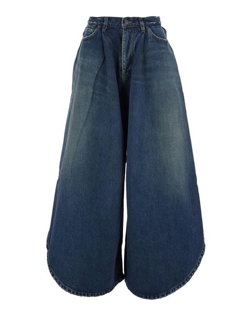 Balenciaga Blue Jeans Asymmetrical Panel Denim