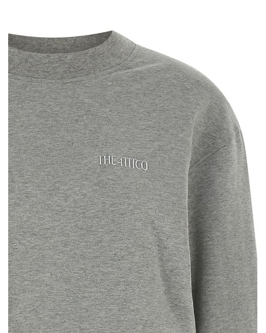 The Attico Gray Draped Mini Dress