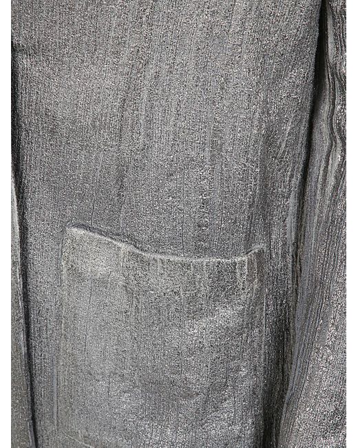 Avant Toi Gray Wrinkled Stich Rever Jacket With Lamination