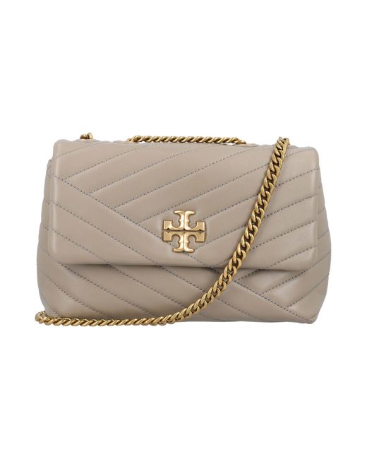 Tory Burch Natural Kira Chevron Small Convertible Shoulder Bag