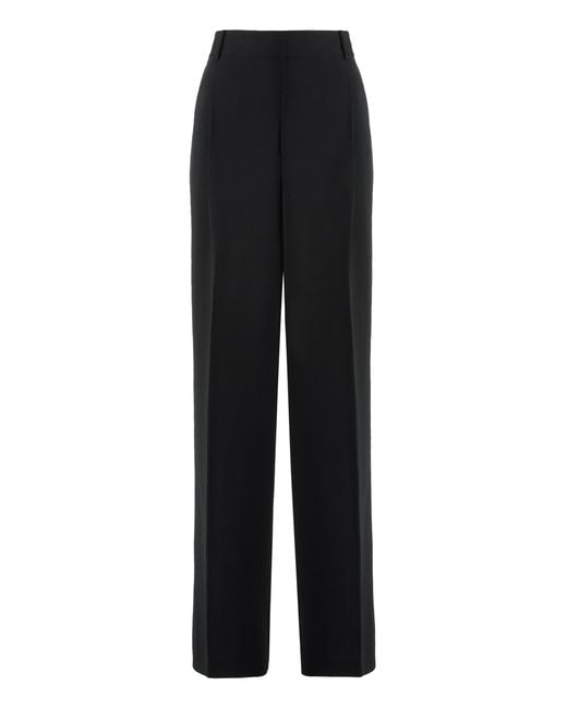 MICHAEL Michael Kors Black Crêpe Trousers Polyester Wide-Leg