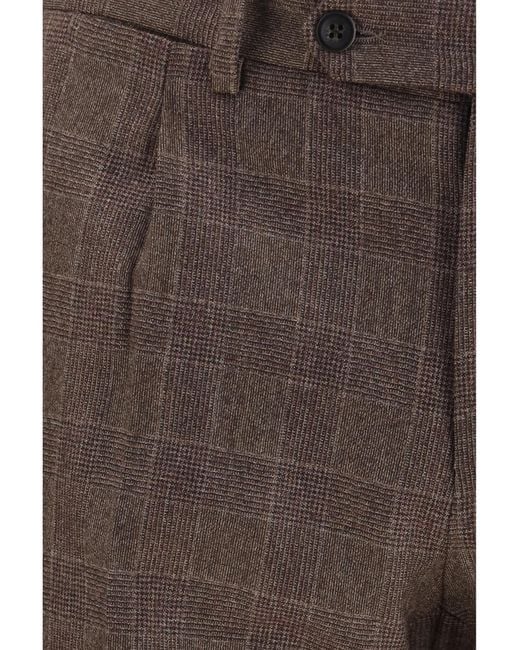 Germano 1952 Brown Tailored Wool Pants Fleece (Ovis Aries) Trousers for men