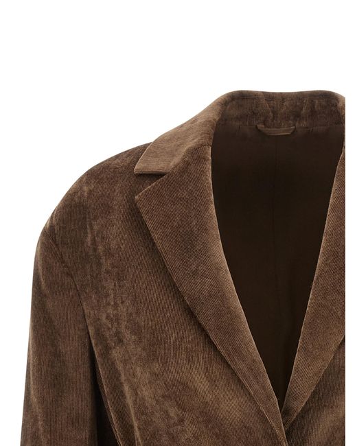 Brunello Cucinelli Brown Viscose Blazer Clothing