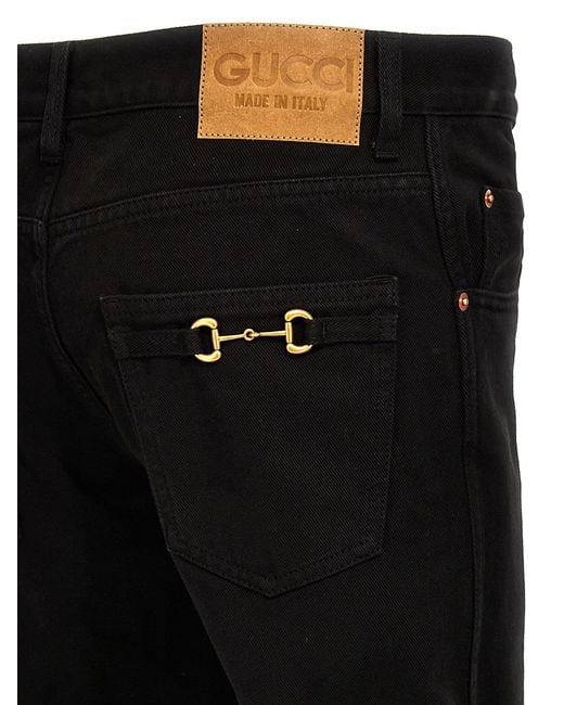 Gucci Black Morsetto Jeans for men