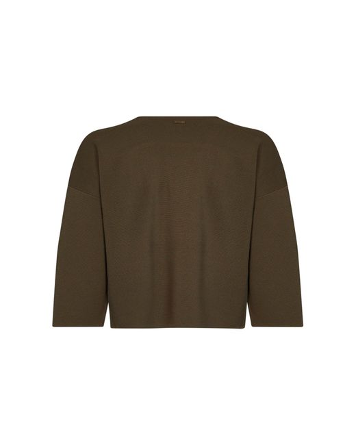 Max Mara Green Top Mxmformo Khaki Viscose Knitwear