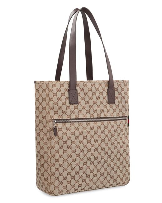 Gucci Brown Tote Bag Gg Fabric Polyester for men