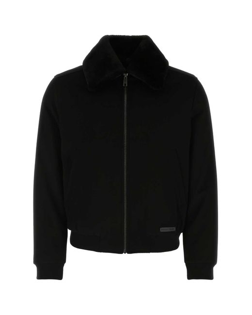 Prada Black Long Sleeved Zipped Jacket for men