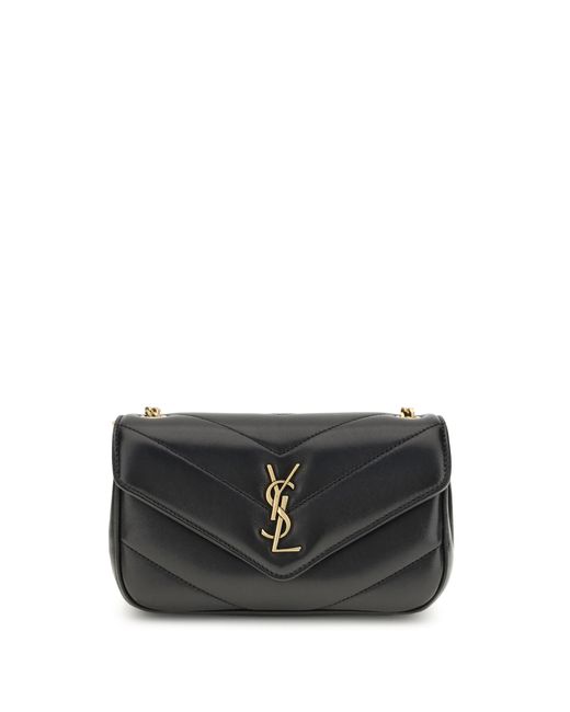Saint Laurent Black Lou Shoulder Bag Lambskin