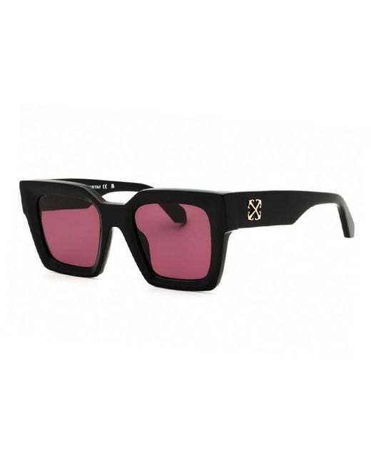 Off-White c/o Virgil Abloh Pink Sunglasses Square Full Rim, Frame And Burgundy Lens Oeri13Ijackson1028